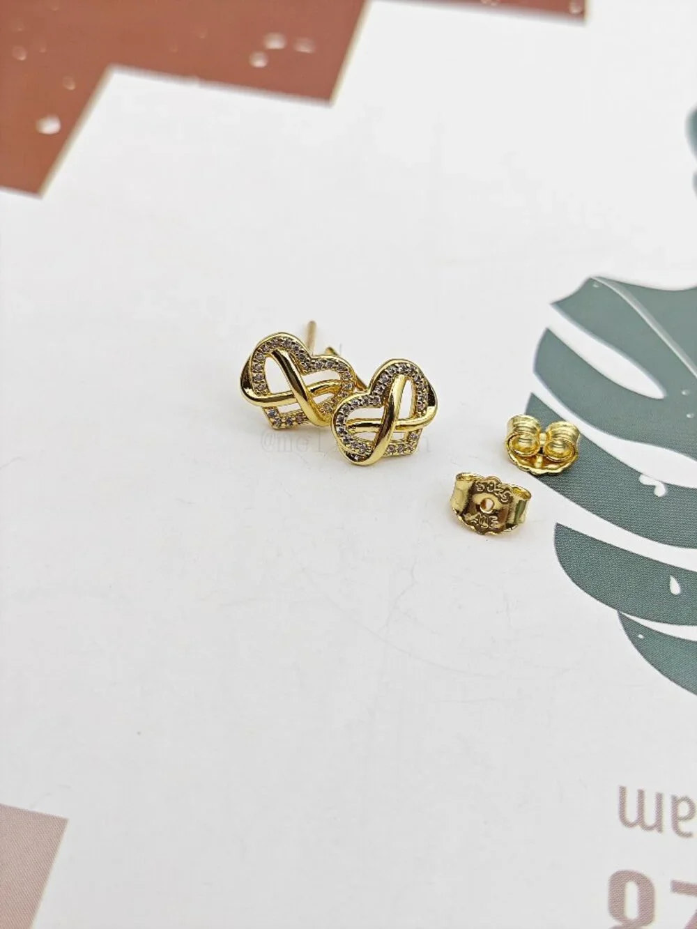 Pandora Sparkling Infinity Heart Stud Earrings